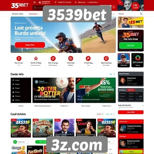 Novo design e navegação do site 3539bet